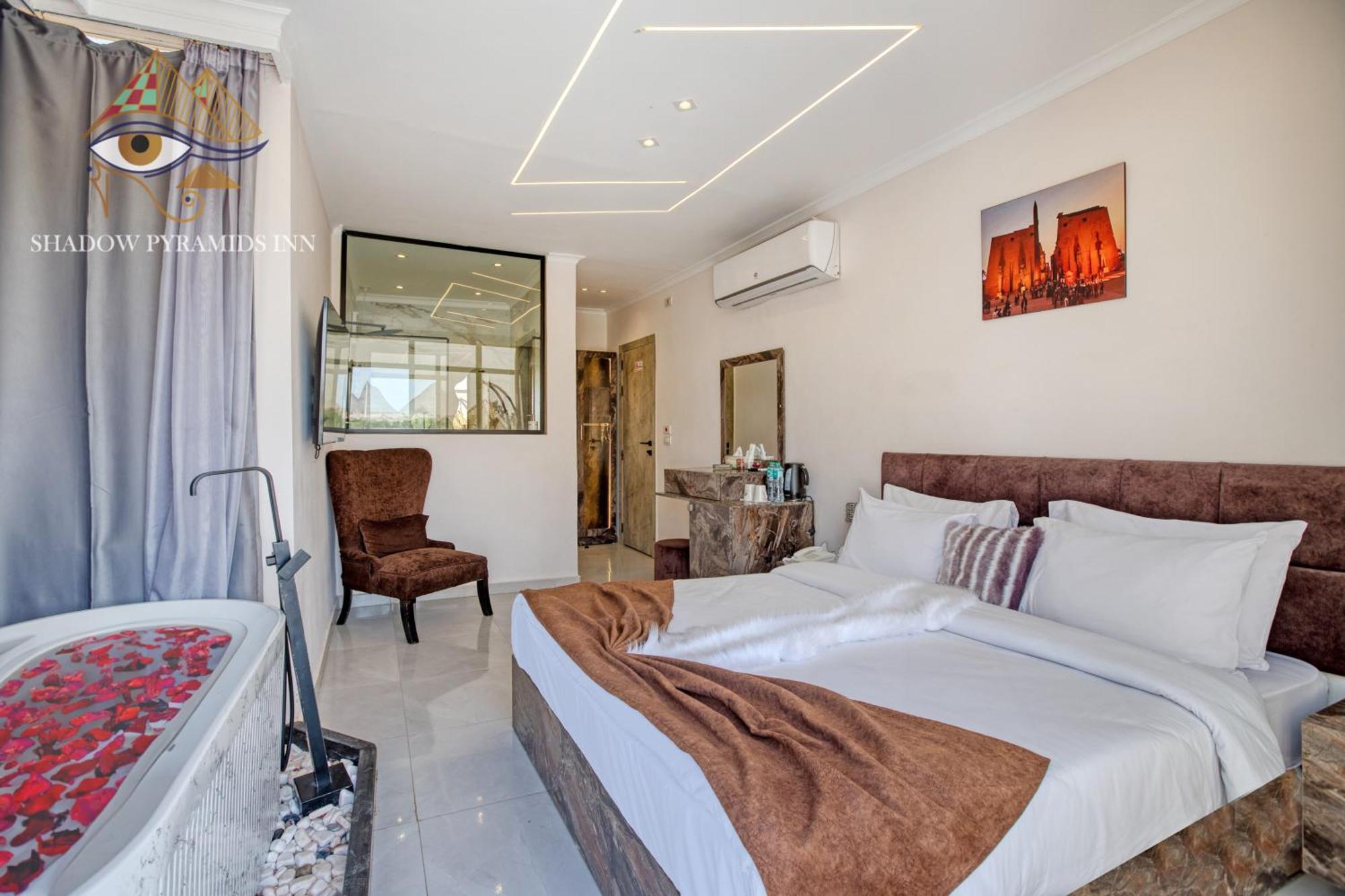 Shadow Pyramids Suites And Jacuzzi Kafret el-Gabal Εξωτερικό φωτογραφία